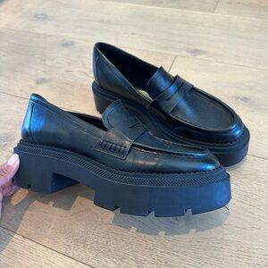 Zara Black Chunky Loafers